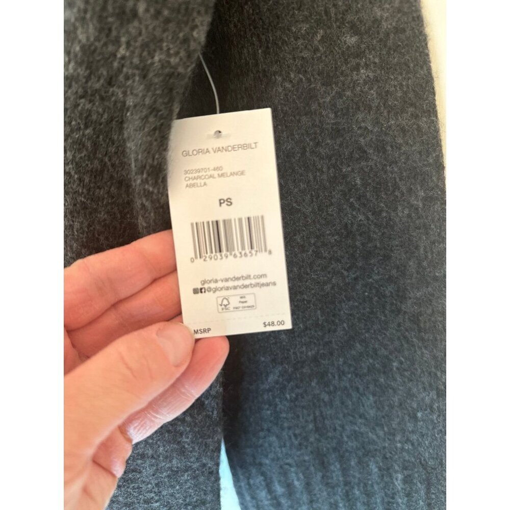 Gloria Vanderbilt Grey Collared Sweater size PS NWT - Picture 3 of 4